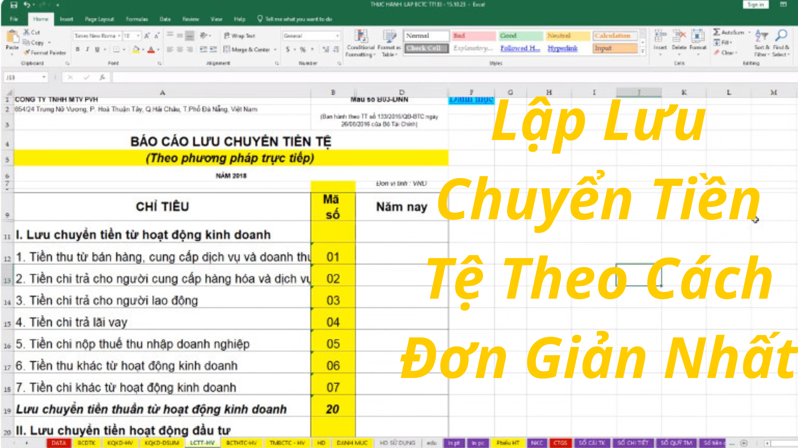 Lập Lưu Chuyển Tiền Tệ Theo Cách Đơn Giản Nhất.